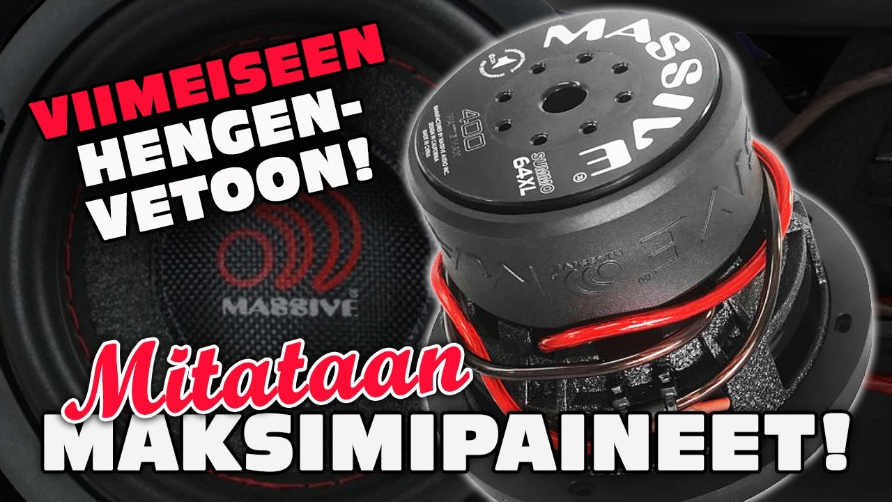 TESTISS&Auml; 6,5&rdquo; BASSOT | 159 euron hintainen Massive Audio Summo64XL | Todella raju SQ-elementti!