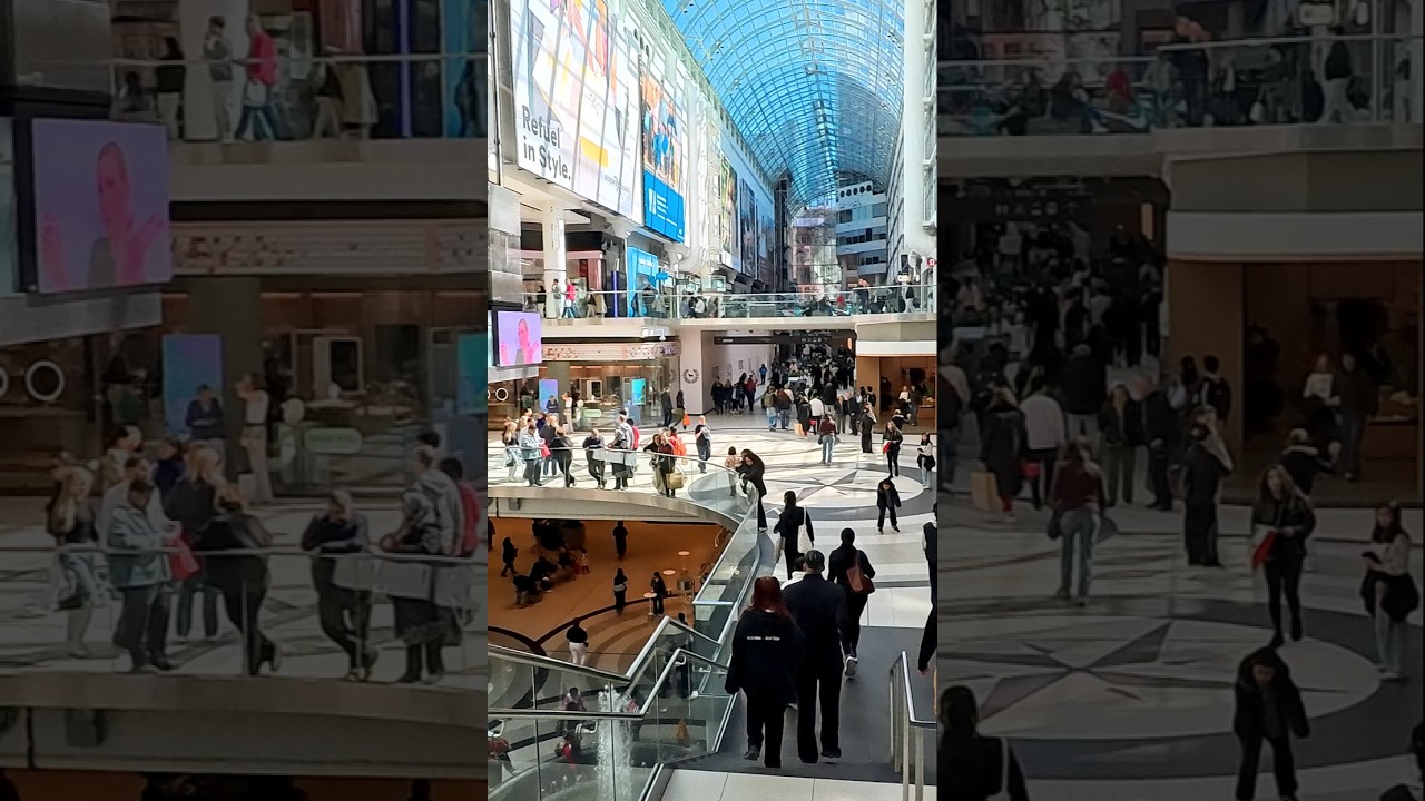 Toronto 🇨🇦 Eaton Centre Mall Walking Tour Canada 4k