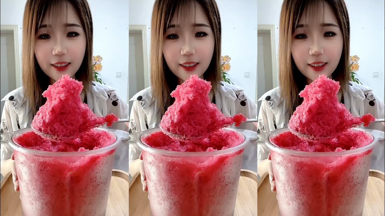 ASMR SHAVED ICE EATING / ICE EATING