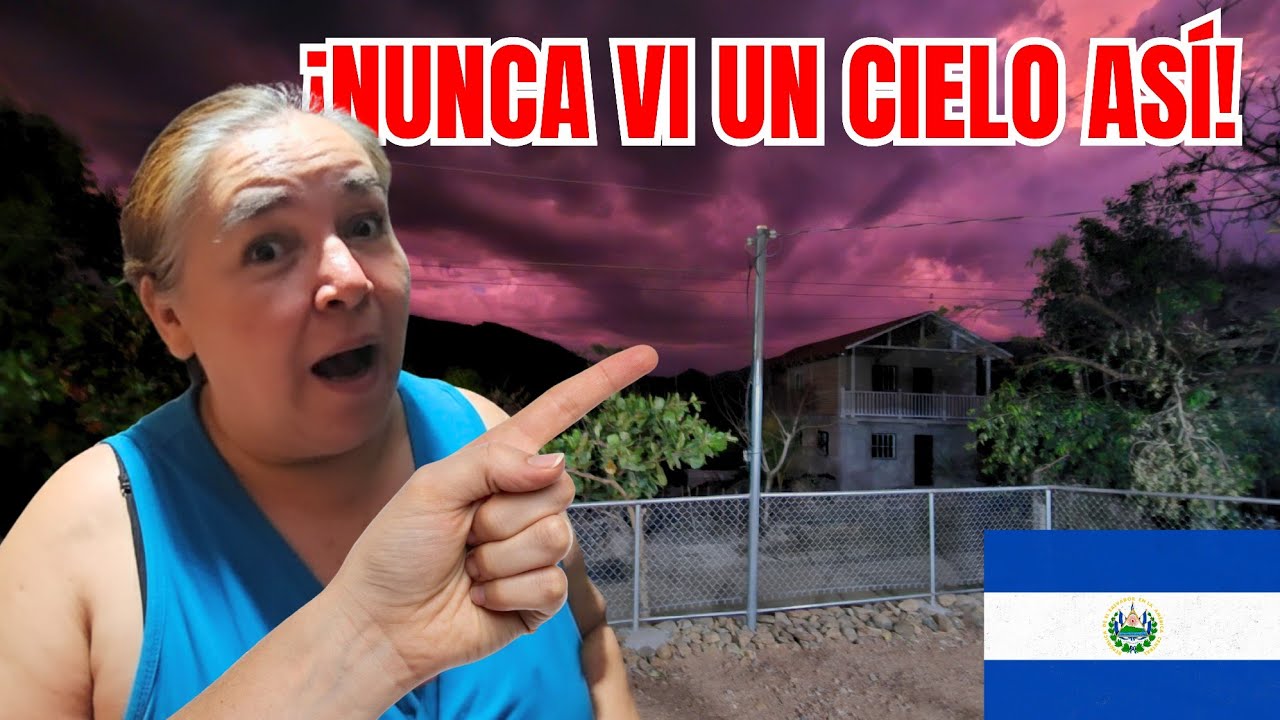 mira cómo se puso el cielo antes de la tormenta en El Salvador 🇸🇻 😱 