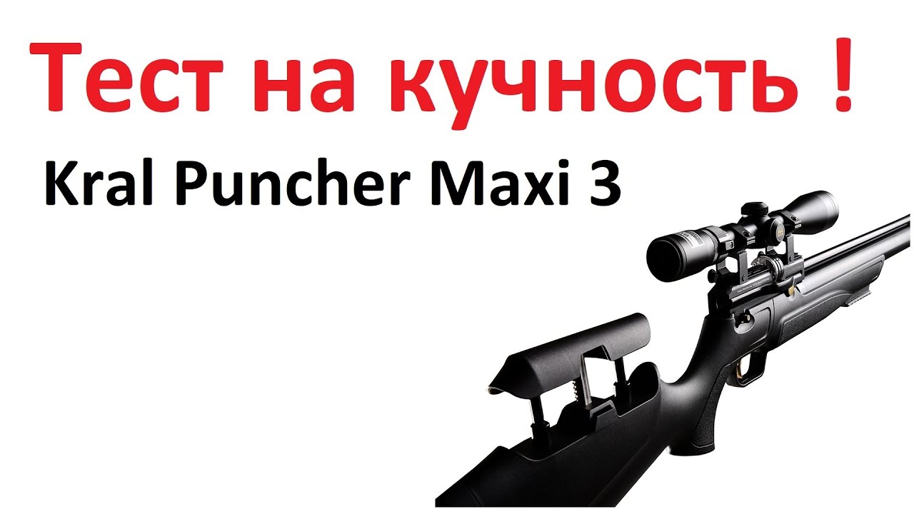 Отстрел на кучность винтовки Kral Puncher Maxi 3 в калибре 5,5мм.