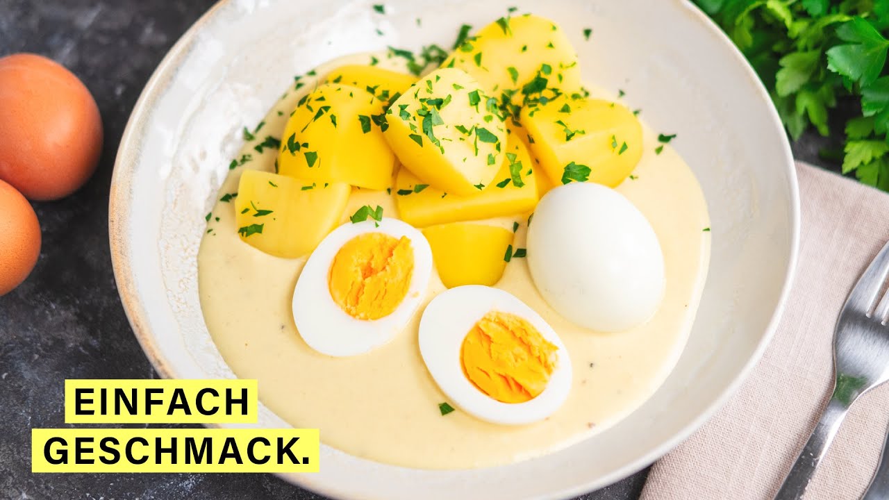 Senfeier mit Kartoffeln wie bei Oma selber machen