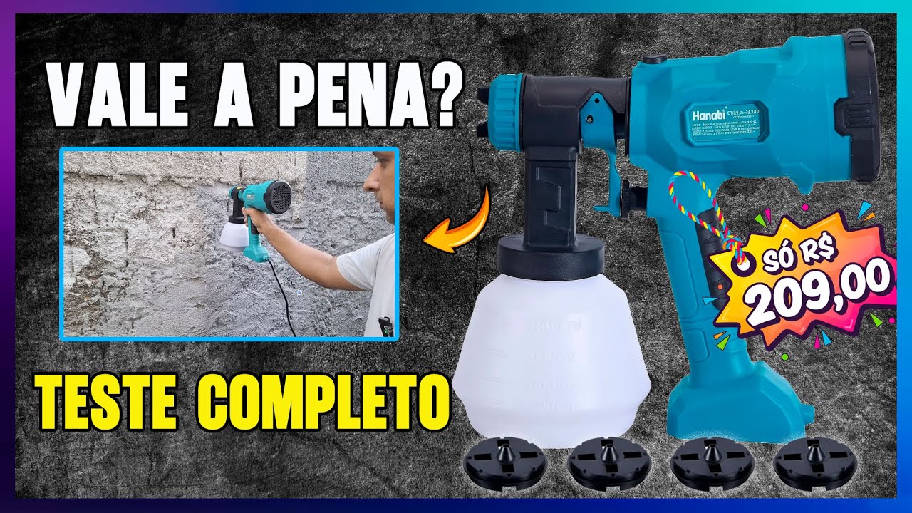 Muito Barato! Pistola de pintura ELÉTRICA Hanabí CY3011 960W  - Vale à pena?