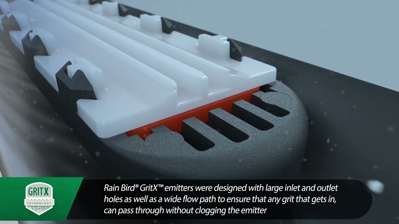 What is GritX Emitter Technology? Learn more about  GritX Pressure Compensating Heavywall Dripline