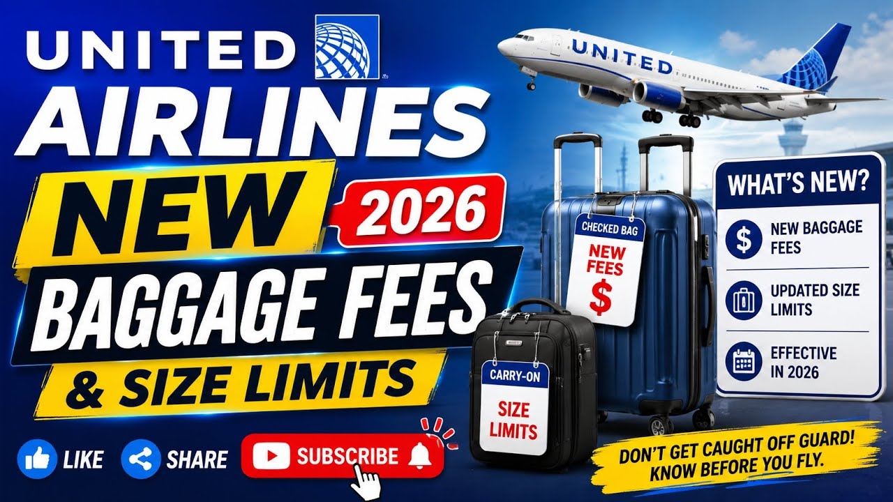 United Airlines New Baggage Fees & Size Limits 2026