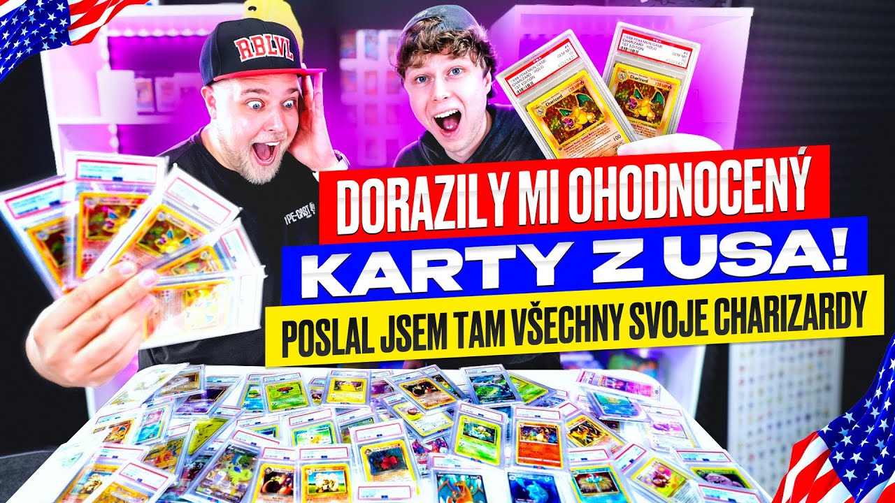 Z USA MI DORAZILY OHODNOCENÝ POKÉMON KARTY ZA STOVKY TISÍC! POSLAL JSEM TAM VŠECHNY SVOJE CHARIZARDY