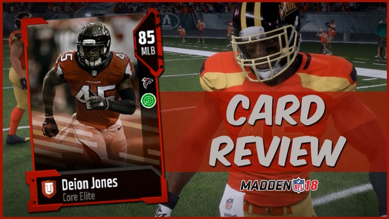 MUT 18 Card Review | Core Elite Deion Jones Gameplay + Card Review