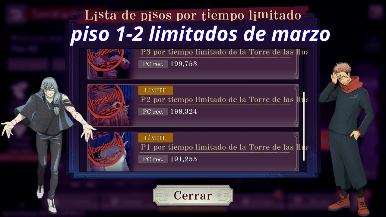 PISOS 1-2 LIMITADOS de marzo Jujutsu Kaisen: Phantom Parade