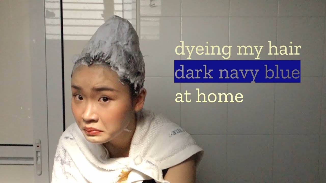 Dyeing my hair at home for the first time using Liese’s Dark Navy Creamy Bubble Color