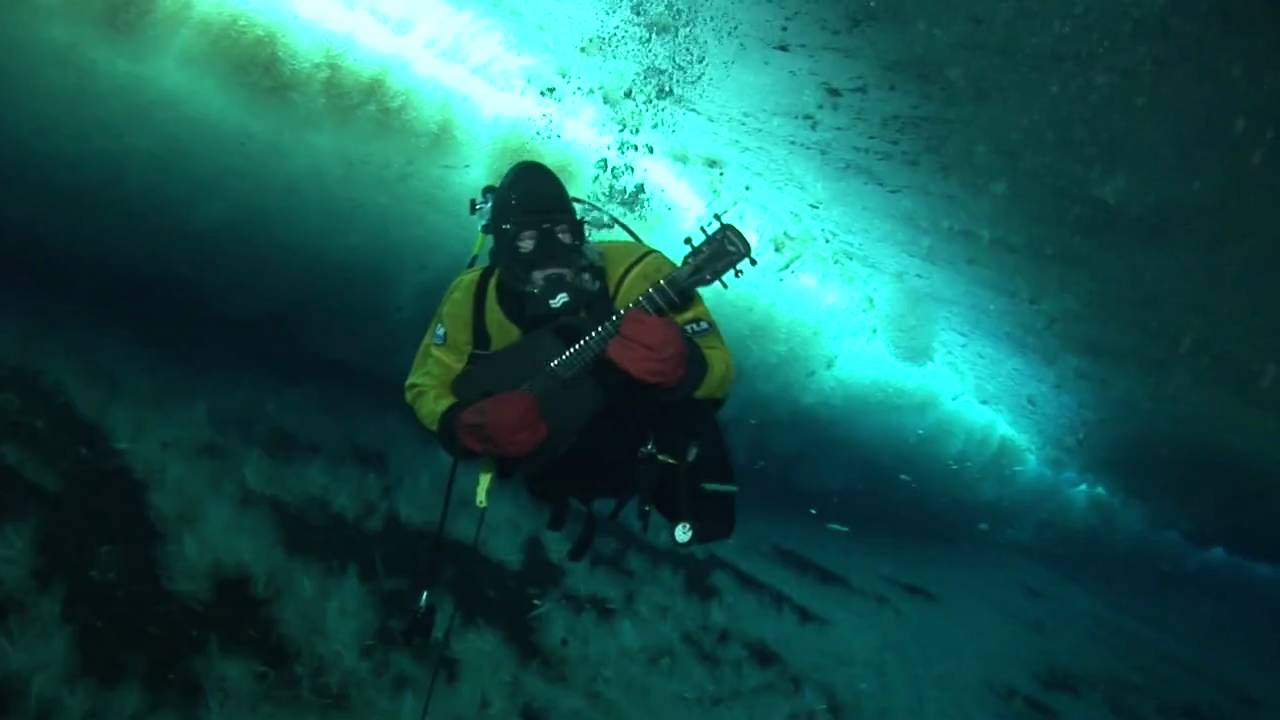Ice Diving Guitar in Antarctica