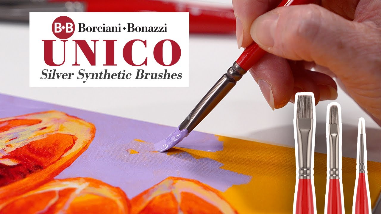 Borciani Bonazzi UNICO Silver Synthetic Brushes