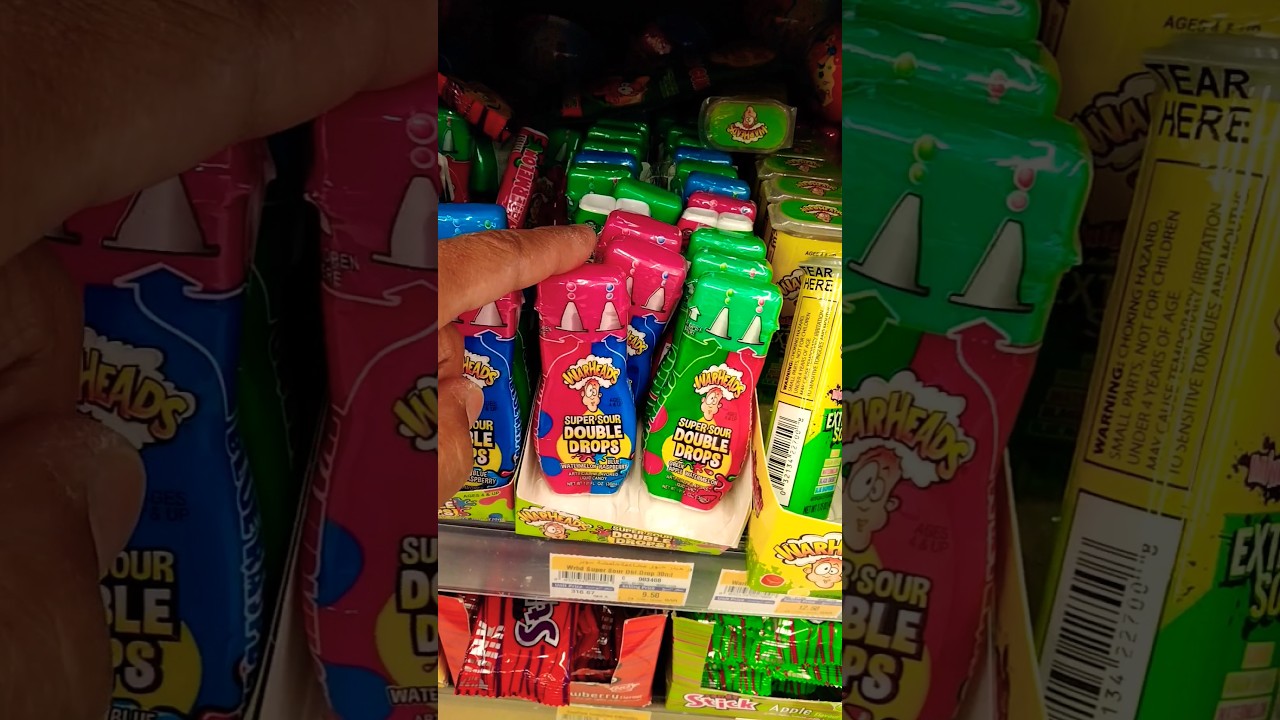 WARHEADS Super Sour Double Drops #candy #sour #viral #trending #satisfying #ytshorts #shorts #yt