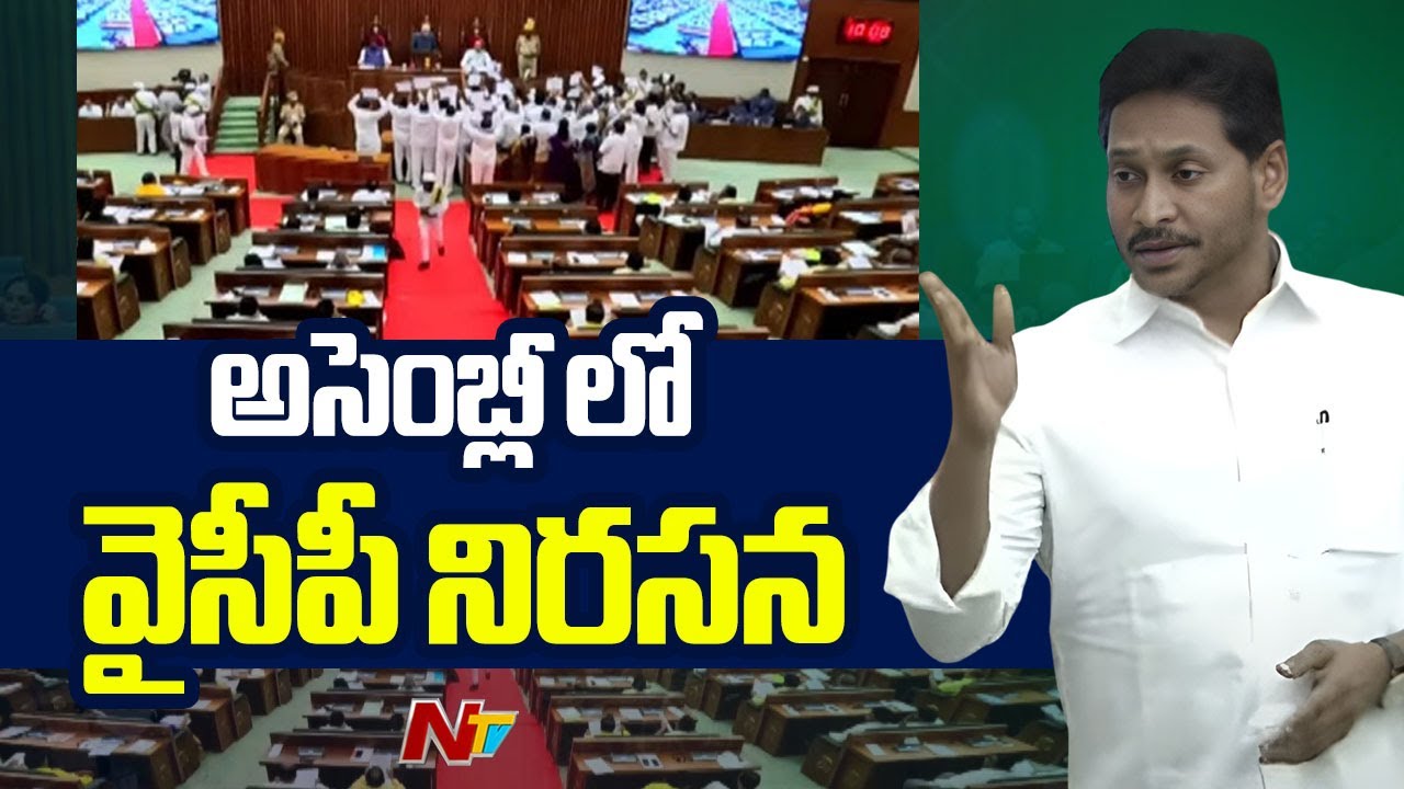 YCP MLAs, MLCs Protest In AP Assembly | Ntv
