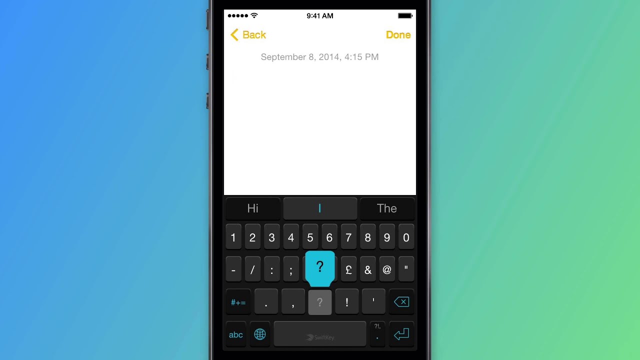 How to access symbols - SwiftKey Keyboard for iPhone, iPad and iPod touch