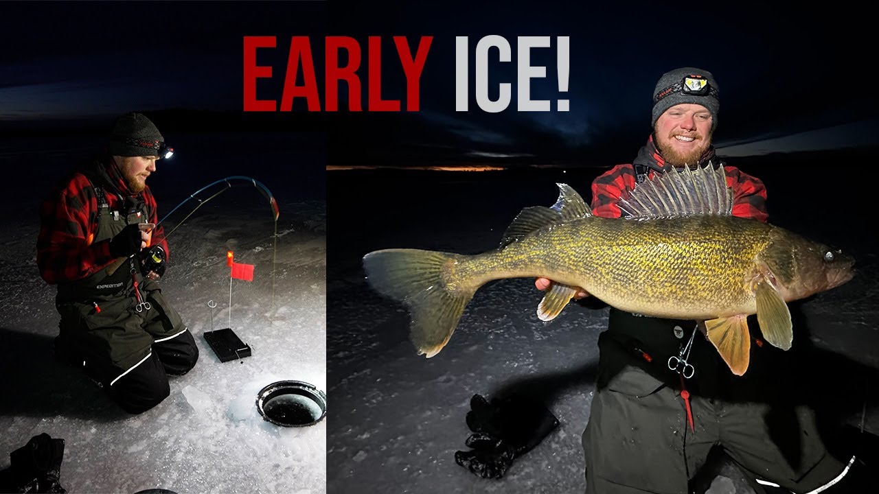 First ICE Fishing for Northern Wisconsin Walleyes! (They're Already Firing!)
