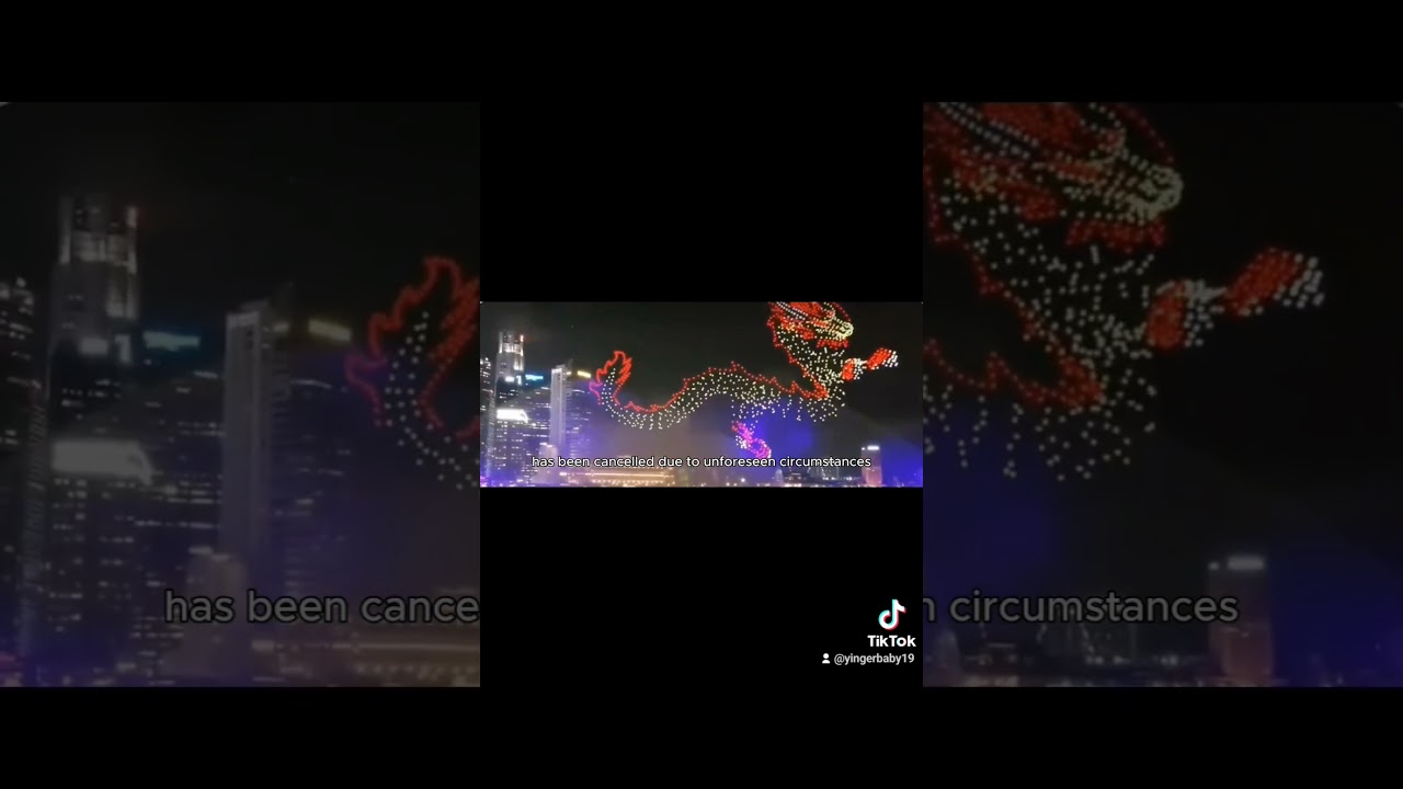 Singapore Dragon Drone Show #trending #funny #funnyvideo #reels #new #dance