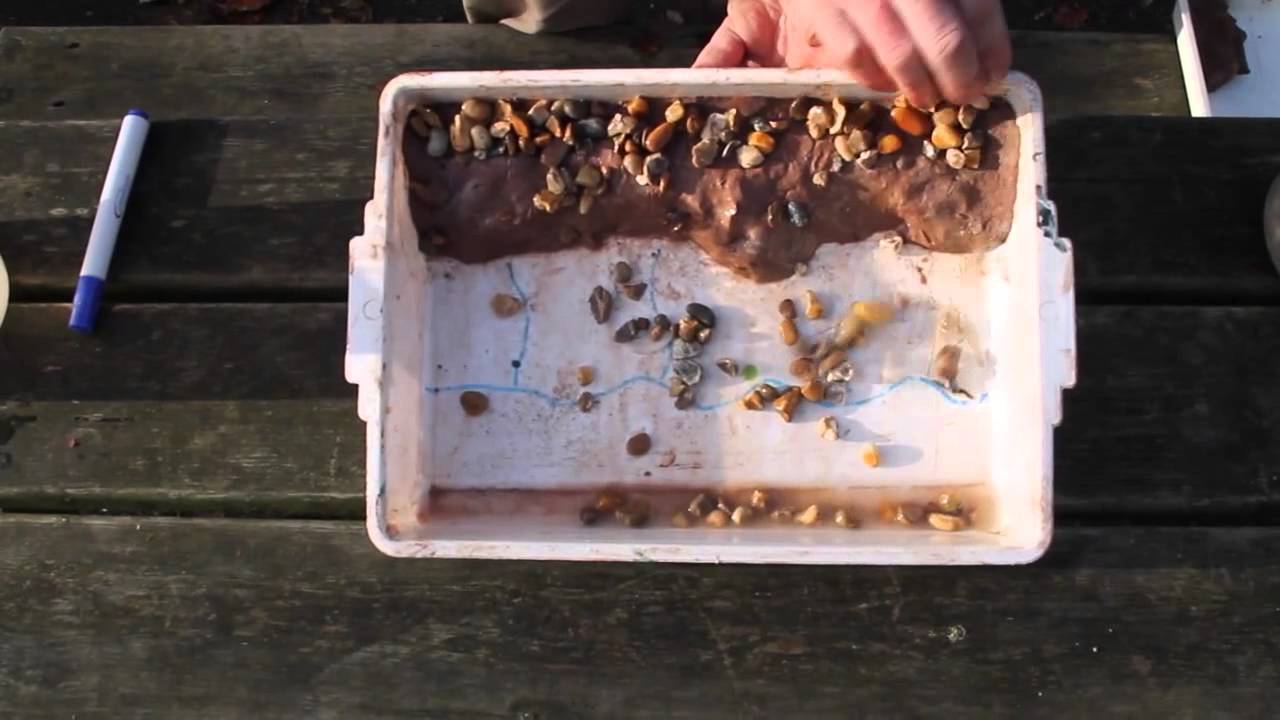 Chesil Beach model with Barry and Ben The Geography Men