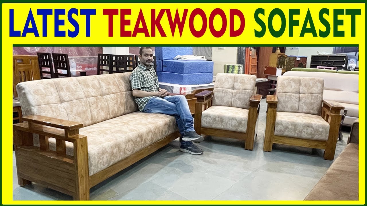 Latest teak wood sofa set