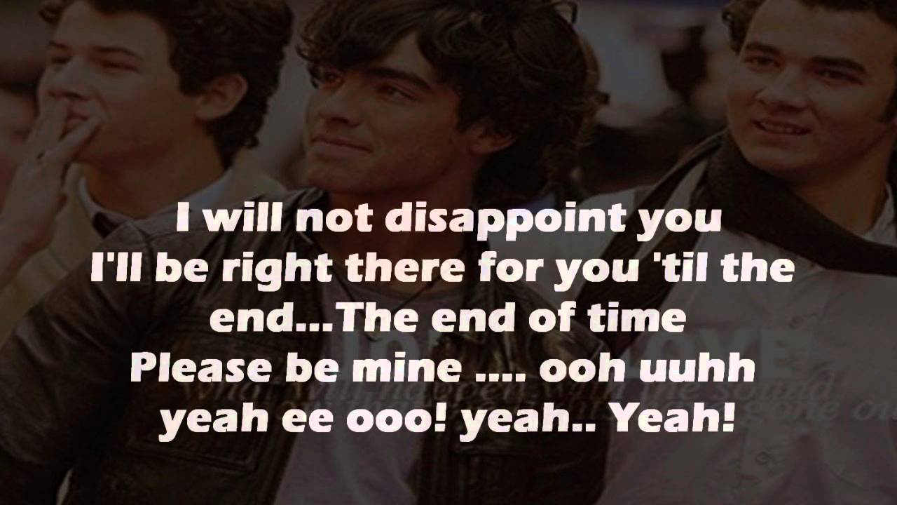 Karaoke Please be mine Jonas Brothers Instrumental
