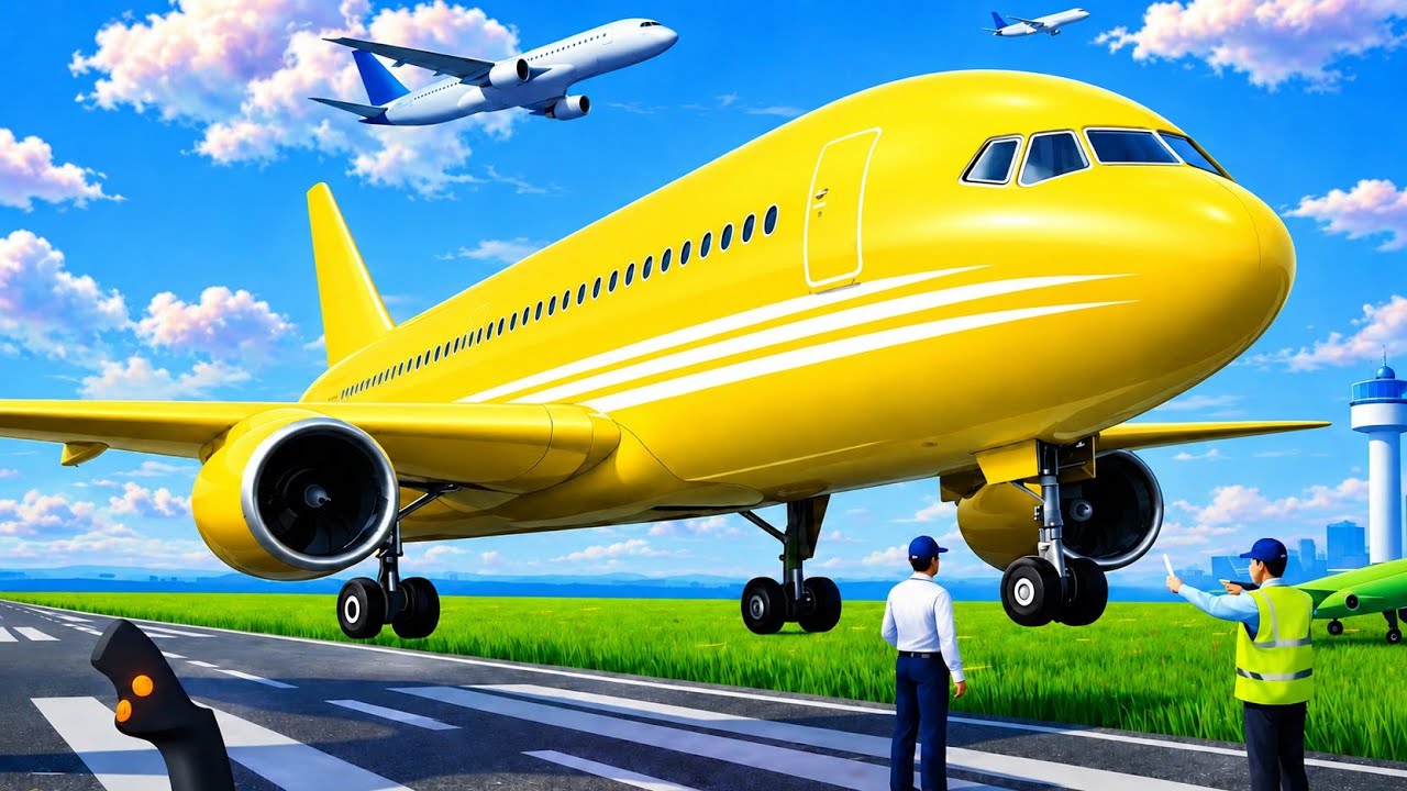 Black Plane Emergency Landing ✈️ | Flight Simulator Gameplay