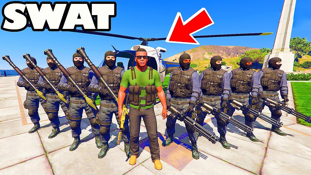Franklin Become Most Powerful SWAT CHIEF in GTA 5 | SHINCHAN and CHOP