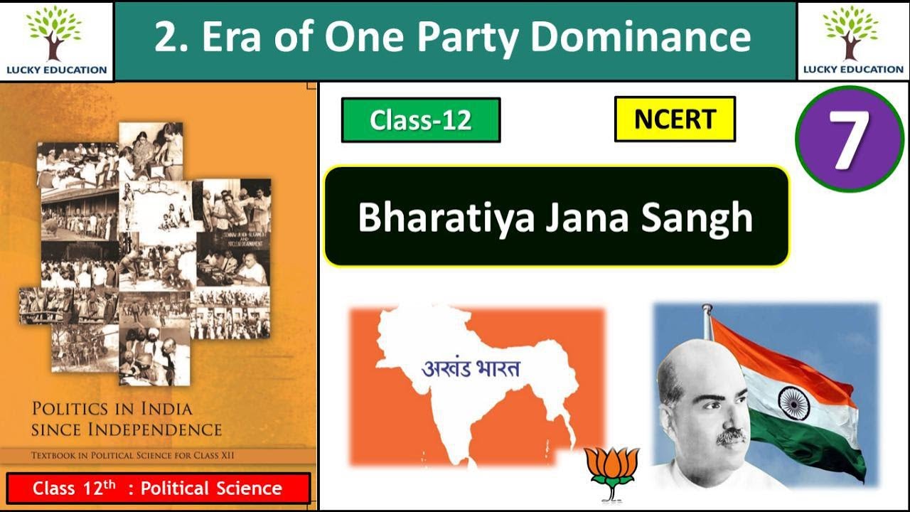 Bharatiya Jana Sangh   Class 12 Political Science - Chapter 2 Era of one party dominance