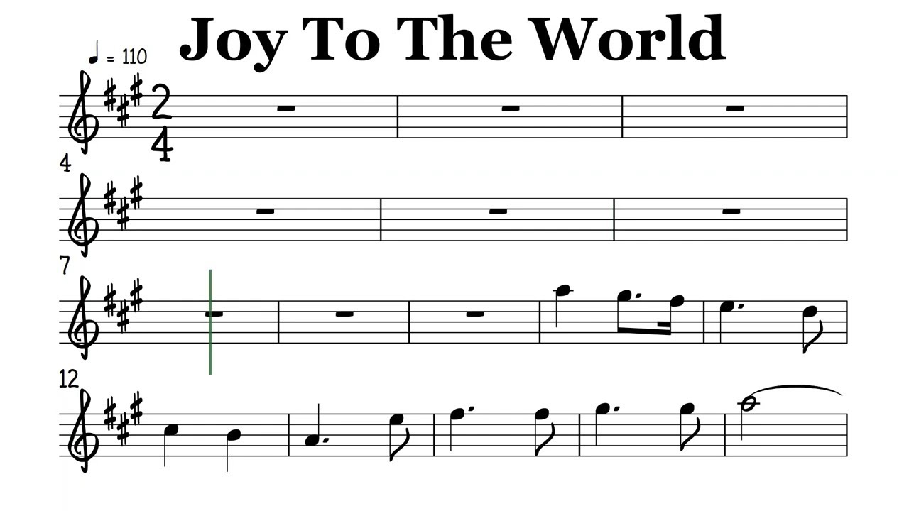 Joy To The World Alto Sax Sheet Music Backing Track Play Along Partitura