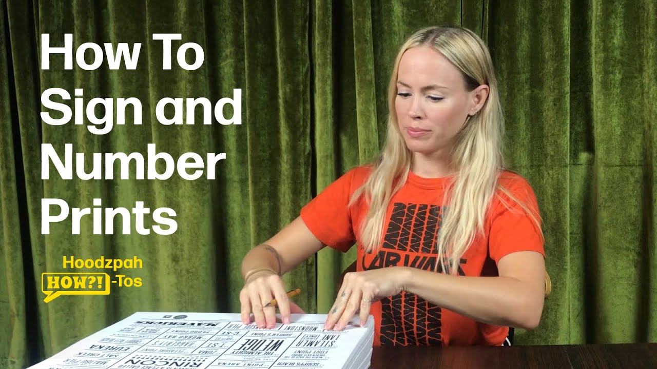 How To Sign and Number Prints