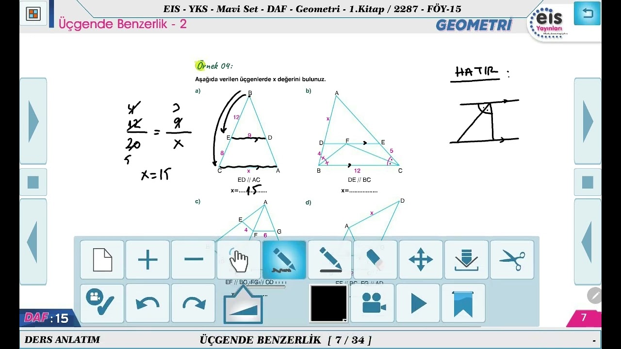 Mavi Set Geometri 1 -  Üçgende Benzerlik - 2 📐