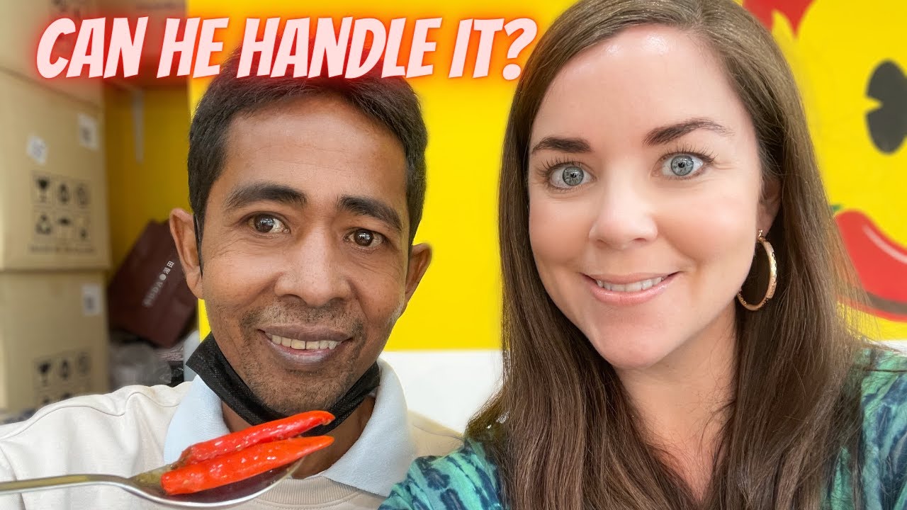 Her Thai husband tries the spiciest dish at Mark Wiens Bangkok restaurant