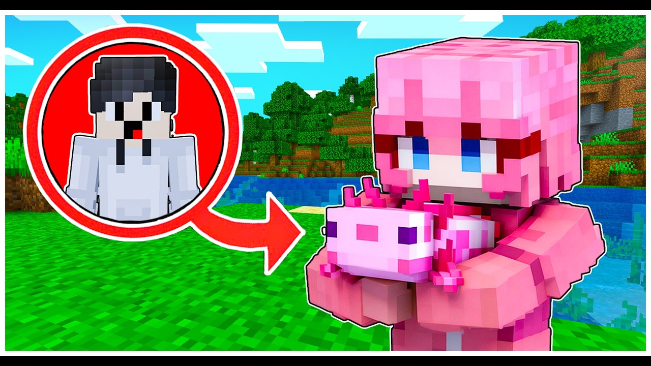 AKU MENJADI AXOLOTL DAN DI PELIHARA TEMANKU DI DUNIA MINECRAFT!!