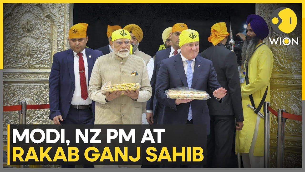 PM Modi, New Zealand Counterpart Luxon Visit Gurdwara Rakab Ganj Sahib In Delhi | World News