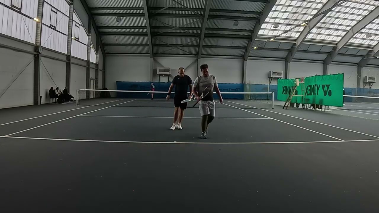 Double tennis: amateur tournament match 4