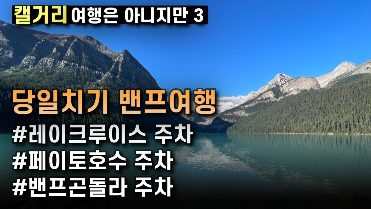 🇨🇦 캘거리3: 당일치기밴프여행 🚗레이크루이스에 주차하기 🚗페이토호수 주차 🚗밴프곤돌라 주차 😡 주차비 36.75달러 ⛵️LakeLouise ⛵️Peyto