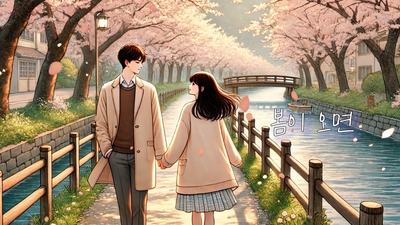 [웹툰 MV] 봄이 오면 네가 생각나 🌸 | 감성 웹툰 뮤직비디오 | 한강, 벚꽃, 추억