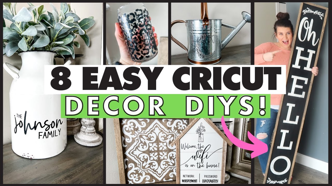 MUST TRY + EASY Cricut Decor DIYs | Cricut beginner vinyl decal + stencil projects!