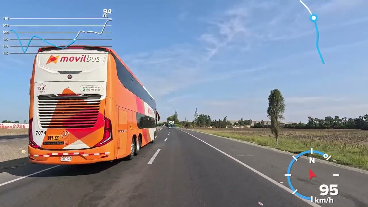 Road Trips - Roads of Perú - from Huaura (Lima) Km 153 to Cajacay (Ancash) Km 90 - GPS - 4K