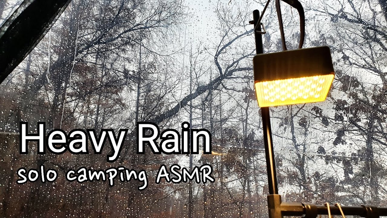 [우중캠핑ASMR]빗소리 1시간 수면영상