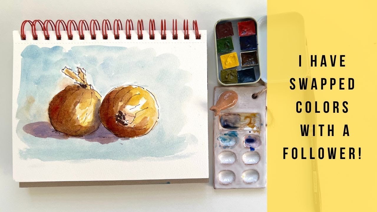 I swapped watercolor paint with a follower! Schminke, Titan Arts, Sennelier & Rosa Gallery.