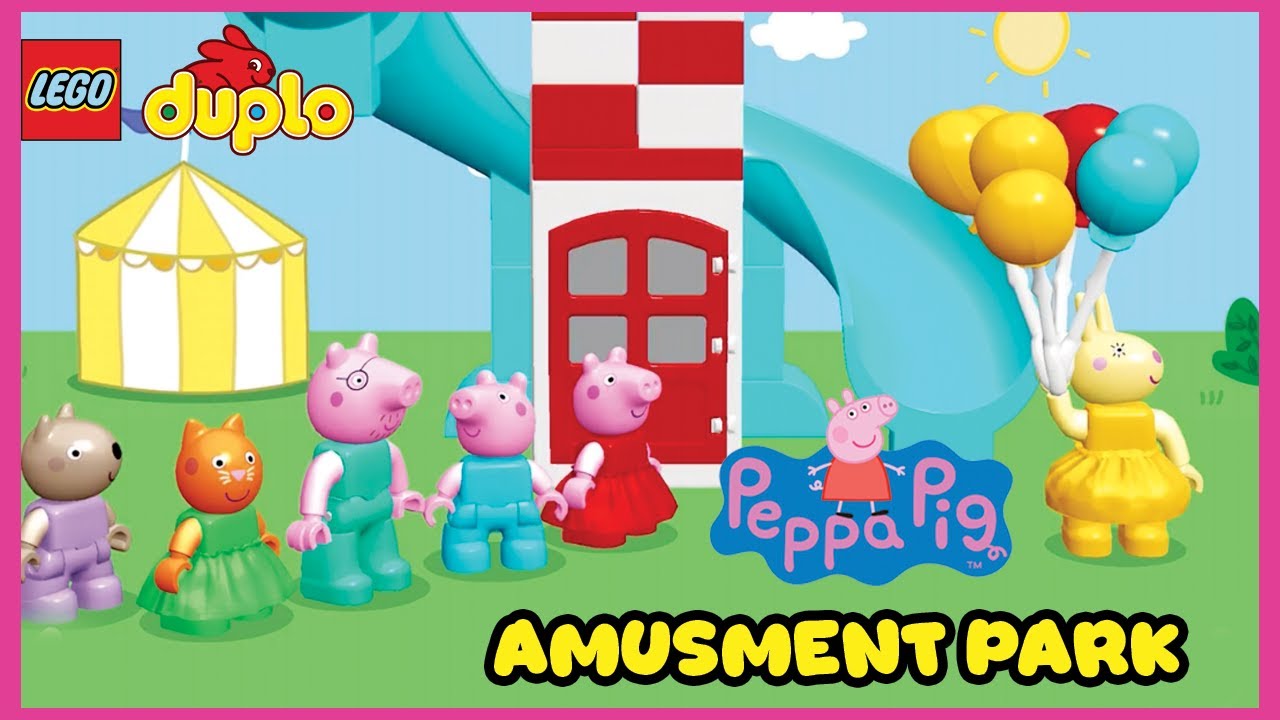 LEGO DUPLO PEPPA PIG ⭐Amusement Park with Peppa and Friends!⭐