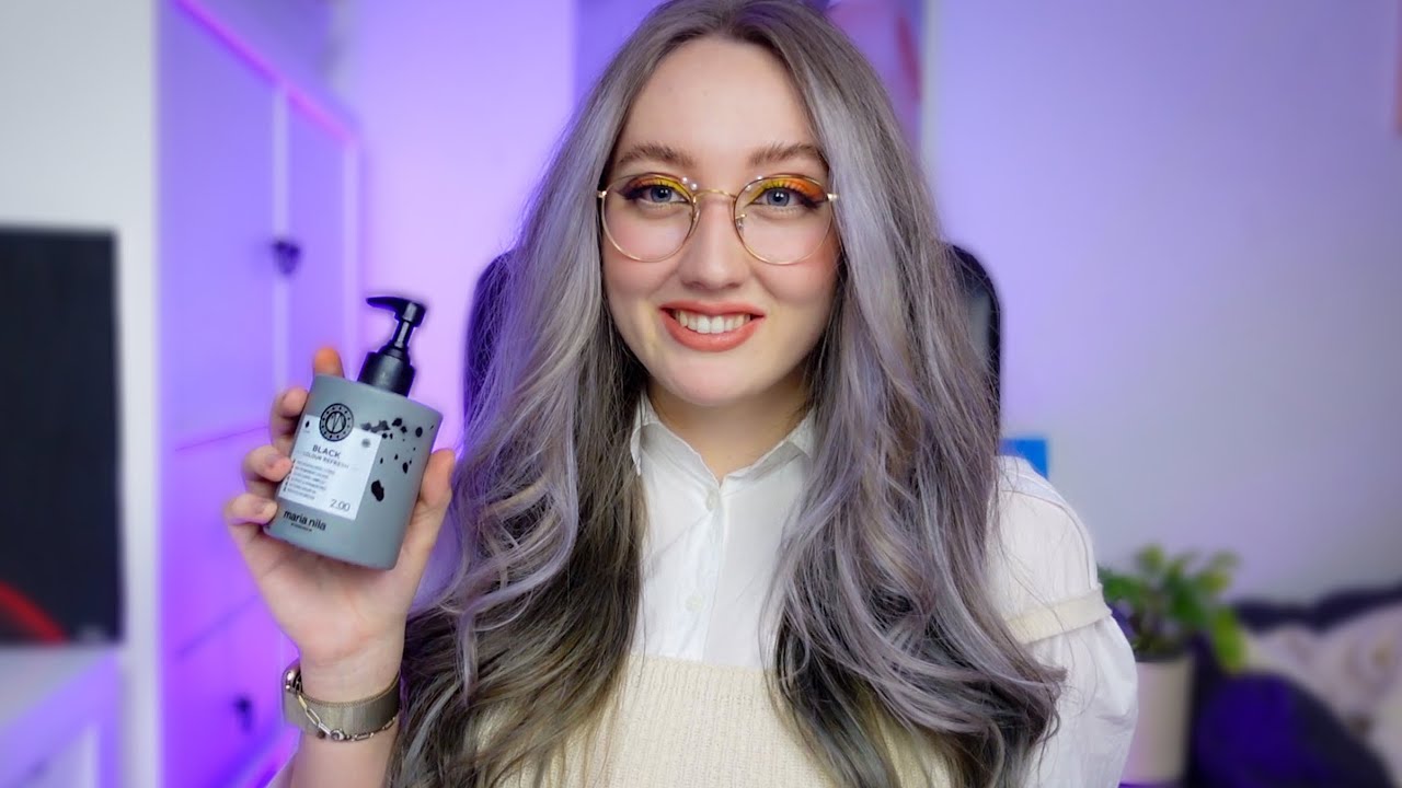 Haare GRAU tönen mit Maria Nila Black | Livi _ Sunshine