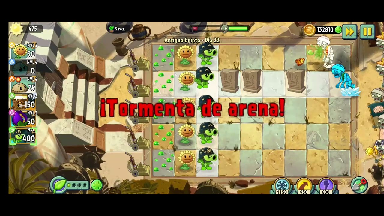 Pvz2 antiguo Egipto - día 22 #plantas_vs_zombies @Xiuhcóatljuegos  pvz2