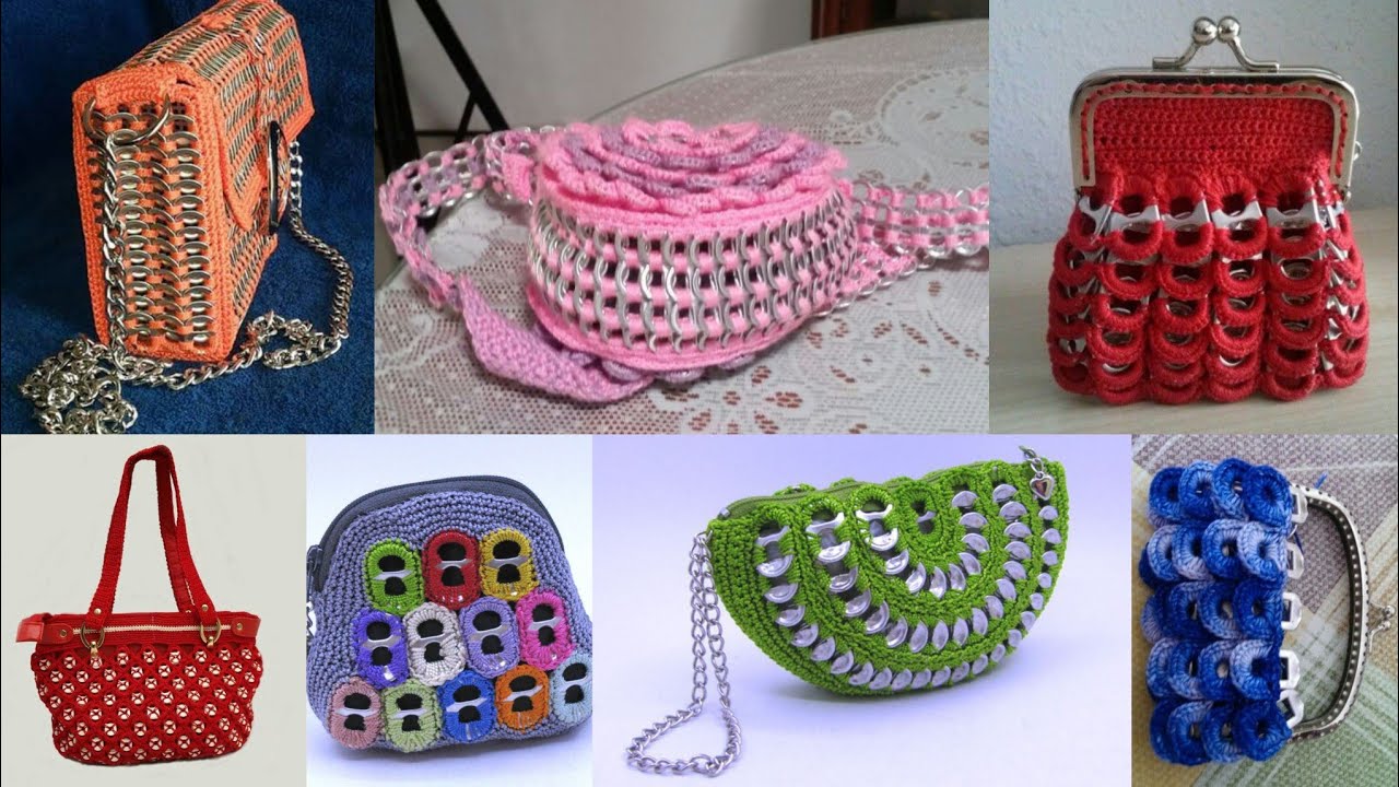 Top Gorgeous Crochet pop tab handbags