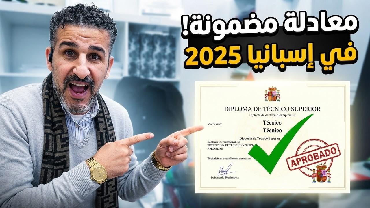معادلة الدبلومات بإسبانيا 2025 الوثائق الضرورية  TECHNICIEN ET TECNICIEN SPECIALISE