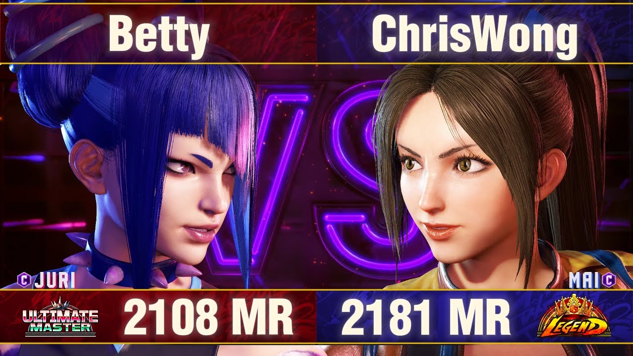 【スト6】桃井ルナ vs クリスウォン (ジュリ vs 不知火舞) SF6 Betty vs Chris Wong (Juri vs Mai)