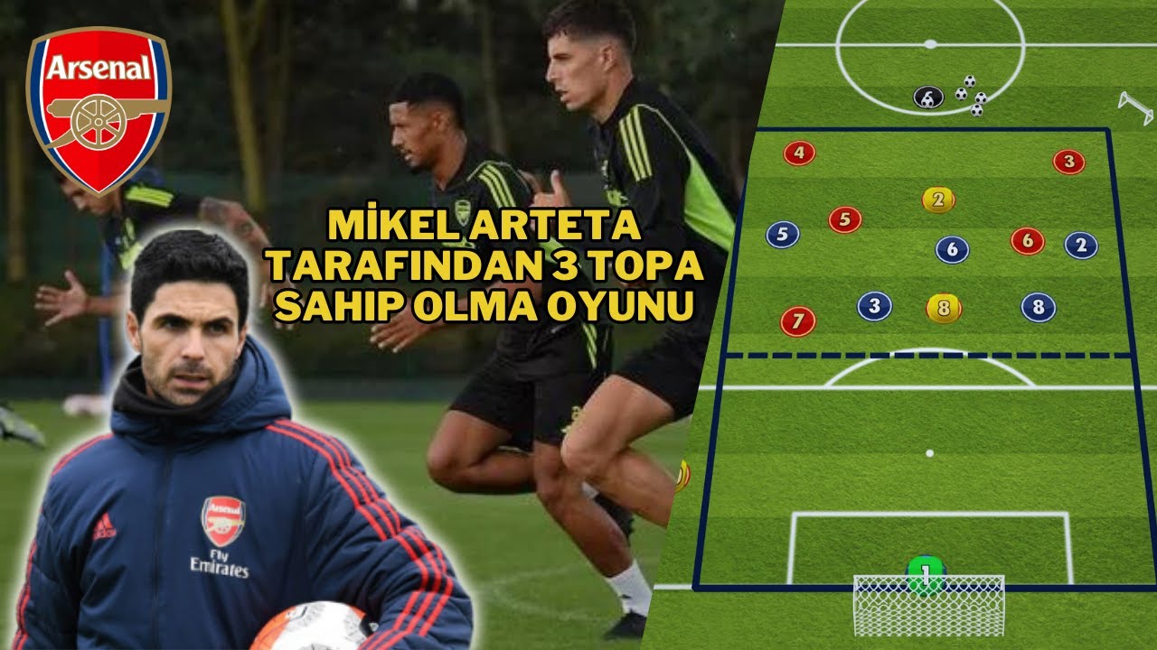 Mikel Arteta Tarafından 3 Topa Sahip Olma Oyunu