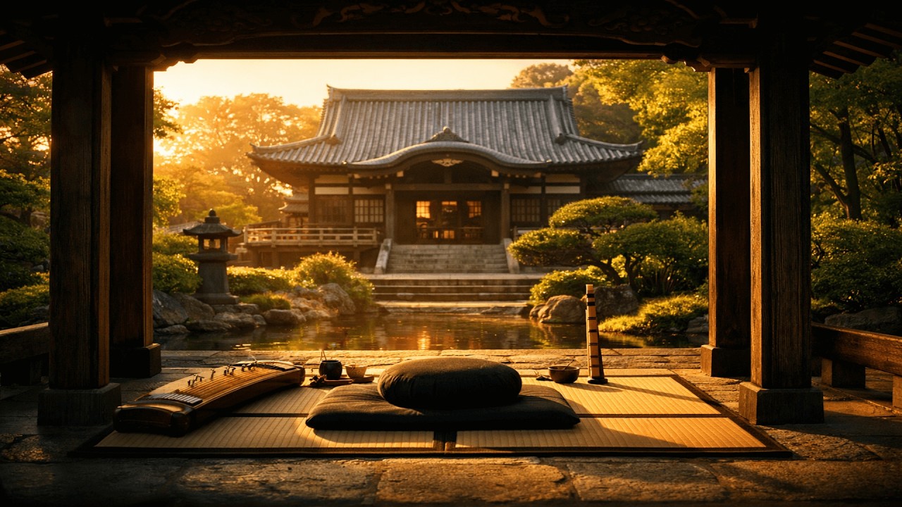 Japanese Zen Music – Sengaku ji Temple Ambience for Stress Relief, Mindful Relaxation & Calm Focus