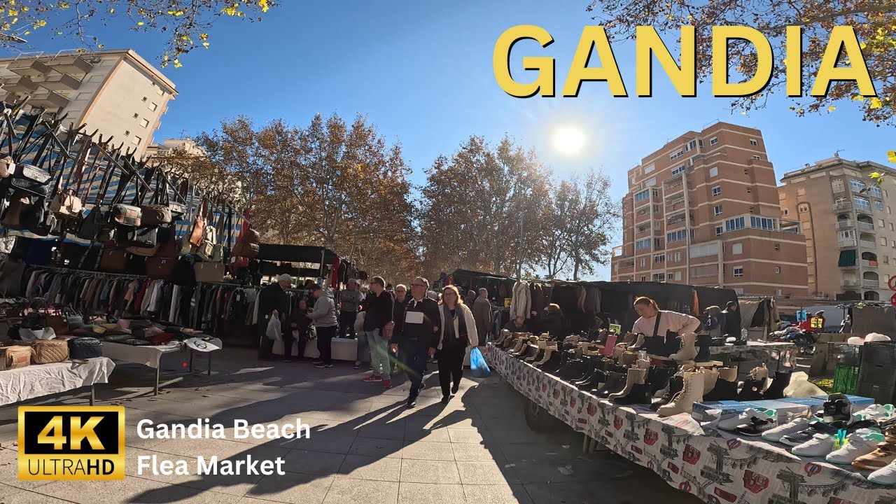 Valencia Gandia Beach Flea Market | Sunny Day by the Mediterranean 🌞