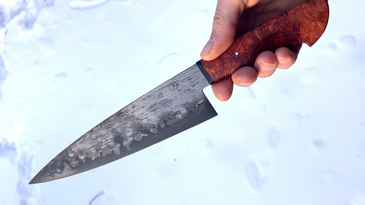 Wrought Iron CruForgeV San Mai Chef Knife Part 5