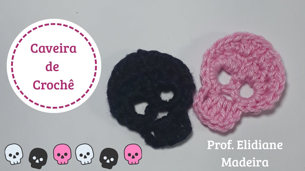 CAVEIRA em CROCHÊ para APLICAÇÃO